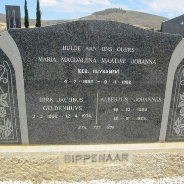 DIPPENAAR Dirk Jacobus Geldenhuys 1892-1974 :: DIPPENAAR Albertus Johannes 1886-1925