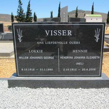 VISSER Willem Johannes George 1915-1990 &amp; Hendrina Johanna Elizabeth NEL 1912-2008