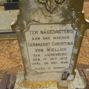 WIELLIGH Gerbrecht Christina, von nee LIEBENBERG 1872-1958