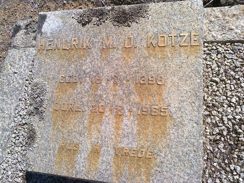 KOTZE Hendrik M.D. 1898-1965