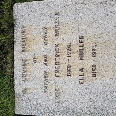MULLER George Frederick -1926 &amp; Ella -192?