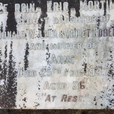 MORTIMER Georgina Erica nee ROBERTSON -1947