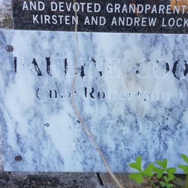 COOK Pauline nee ROBERTSON 1924-2007