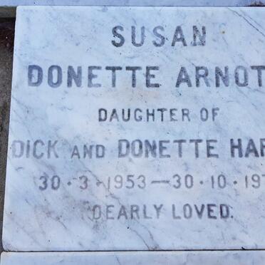 ARNOTT Susan Donette nee HARRIS 1953-1976