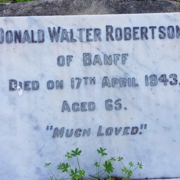 ROBERTSON Donald Walter -1943 &amp; Violet AYLMER -1968
