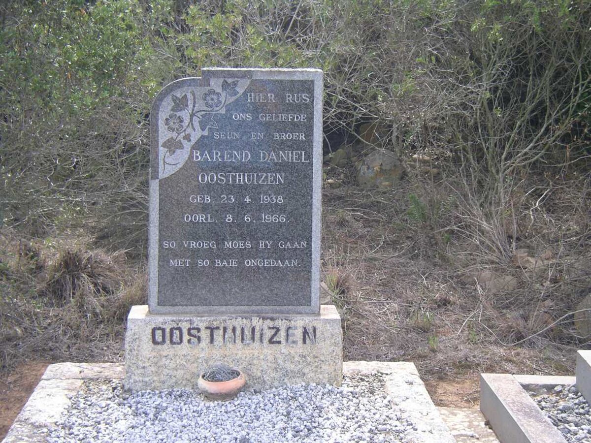 OOSTHUIZEN Barend Daniel 1938-1966