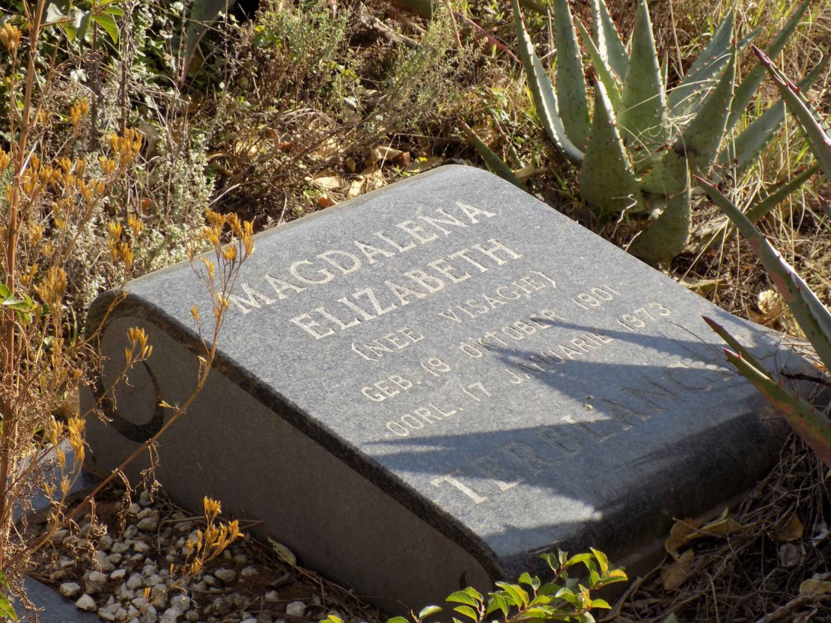 TERBLANCHE Magdalena Elizabeth nee VISAGIE 1901-1973