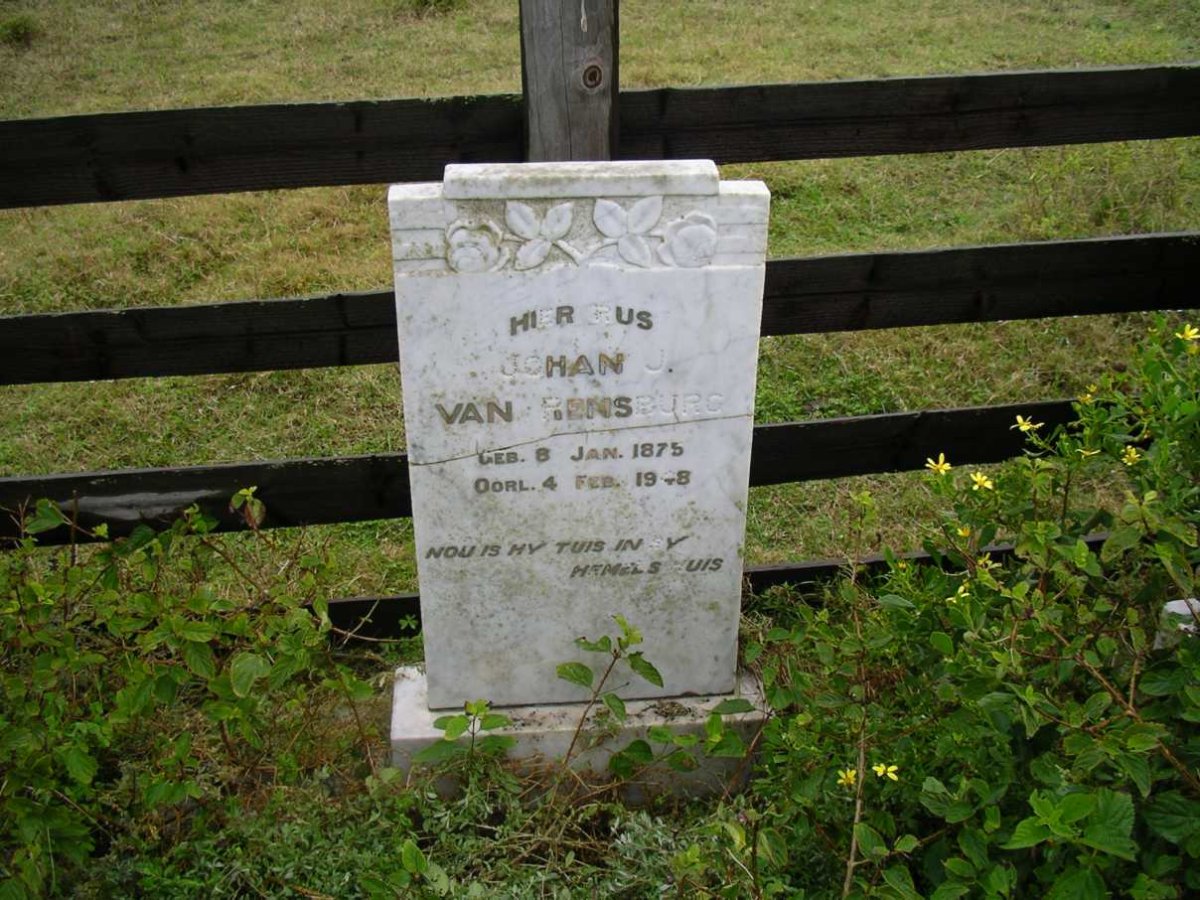 RENSBURG Johan J., van 1875-19?8