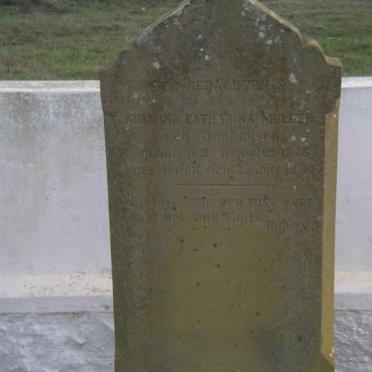 MULLER Johanna Catharina nee DANHAUSEN 1826-1884