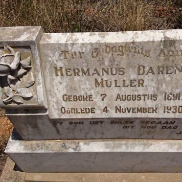 MULLER Hermanus Barend 1891-1930
