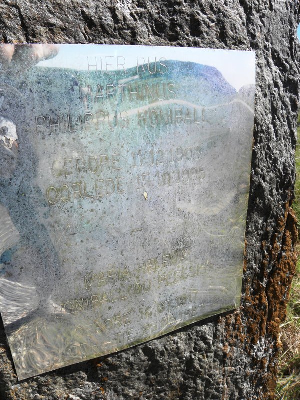 HONIBALL Marthinus Philippus 1908-1995 & Maria Helena DU PLESSIS 1917-1987