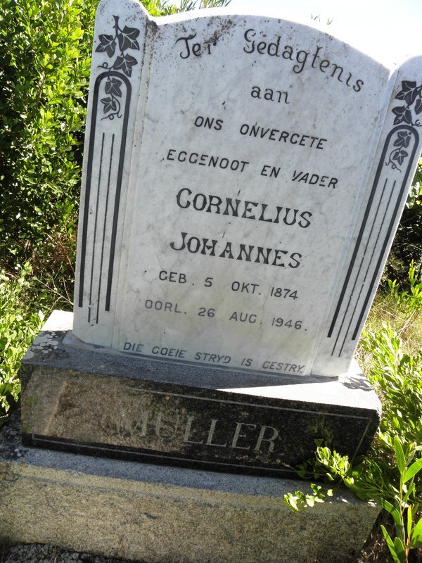 MULLER Cornelius Johannes 1874-1946