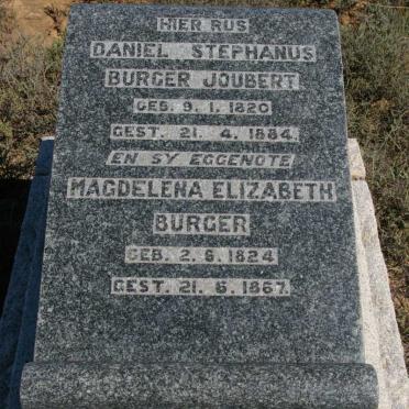 JOUBERT Daniel Stephanus Burger 1820-1884 &amp; Magdelena Elizabeth BURGER 1824-1867