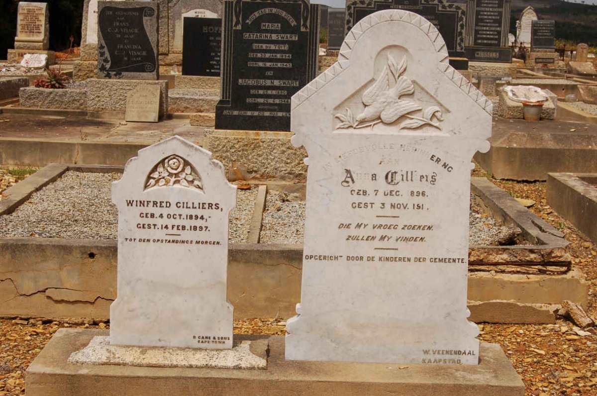 CILLIERS Anna 1896-1911 :: CILLIERS Winfred 1894-1897