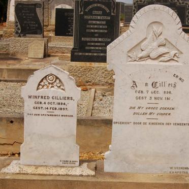 CILLIERS Anna 1896-1911 :: CILLIERS Winfred 1894-1897