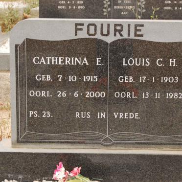 FOURIE Louis C.H. 1903-1982 &amp; Catharina E. 1915-2000