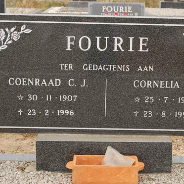 FOURIE Coenraad C.J. 1907-1996 &amp; Cornelia M. 1910-1990