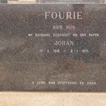 FOURIE Johan 1916-1971