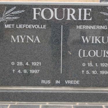 FOURIE Wikus 1920-1996 &amp; Myna 1921-1997