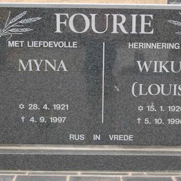 FOURIE Wikus 1920-1996 &amp; Myna 1921-1997