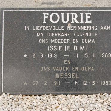 FOURIE Wessel 1911-1993 &amp; E.D.M. 1919-1989