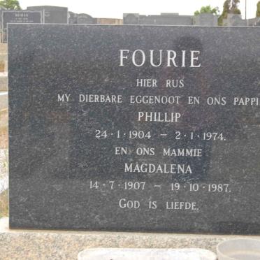 FOURIE Phillip 1904-1974 &amp; Magdalena 1907-1987
