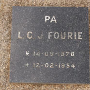 FOURIE L.G.J. 1878-1954