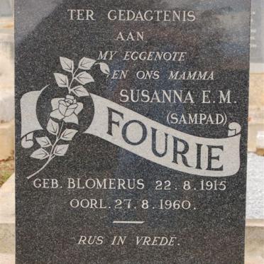 FOURIE Susanna E.M. nee BLOMERUS 1915-1960