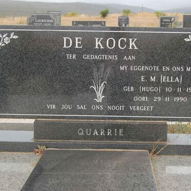 KOCK E.M., de nee HUGO 1922-1990