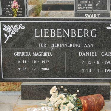 LIEBENBERG Daniel Carel 1906-1988 &amp; Gerrida Magrieta 1917-2004