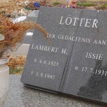 LOTTER Lambert H. 1925-1997 &amp; Issie 1931-