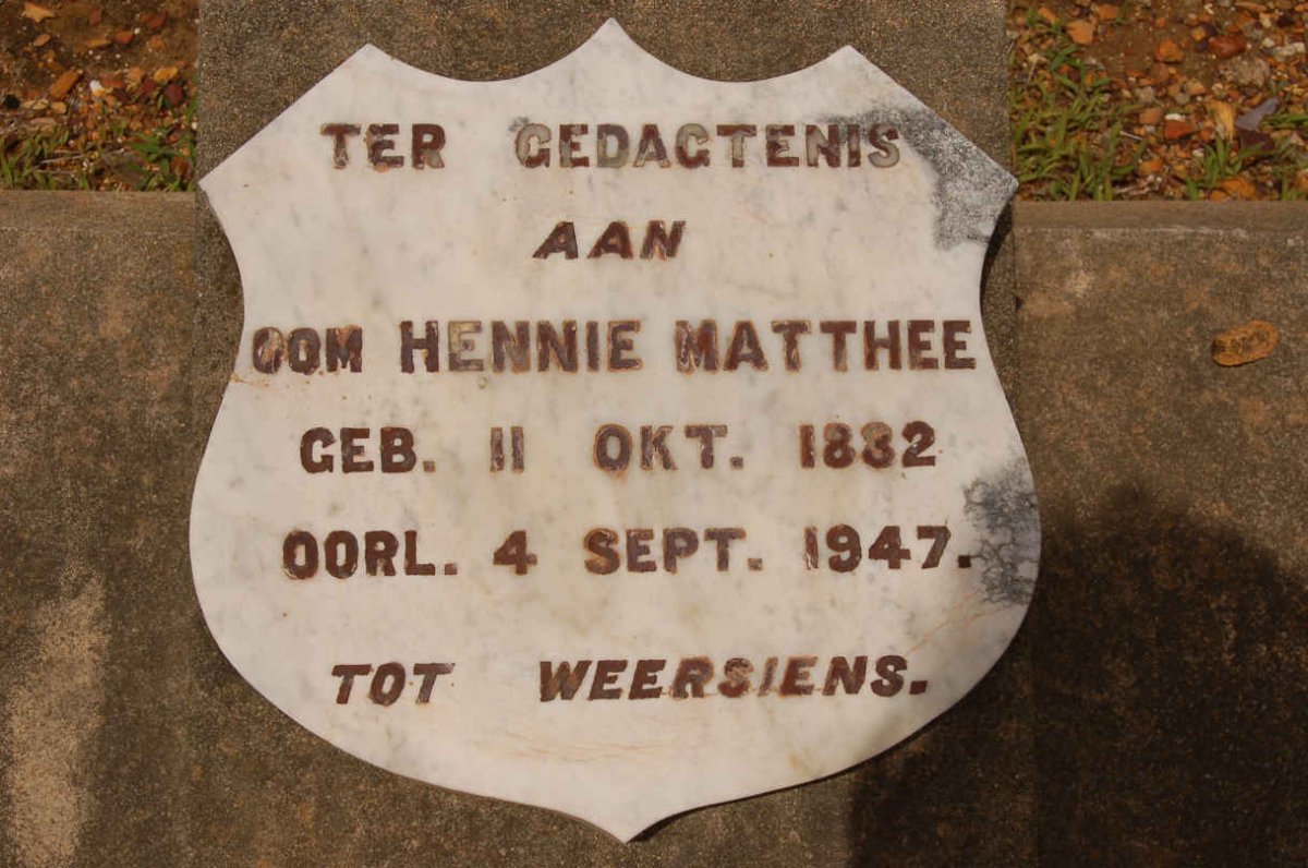 MATTHEE Hennie 1882-1947