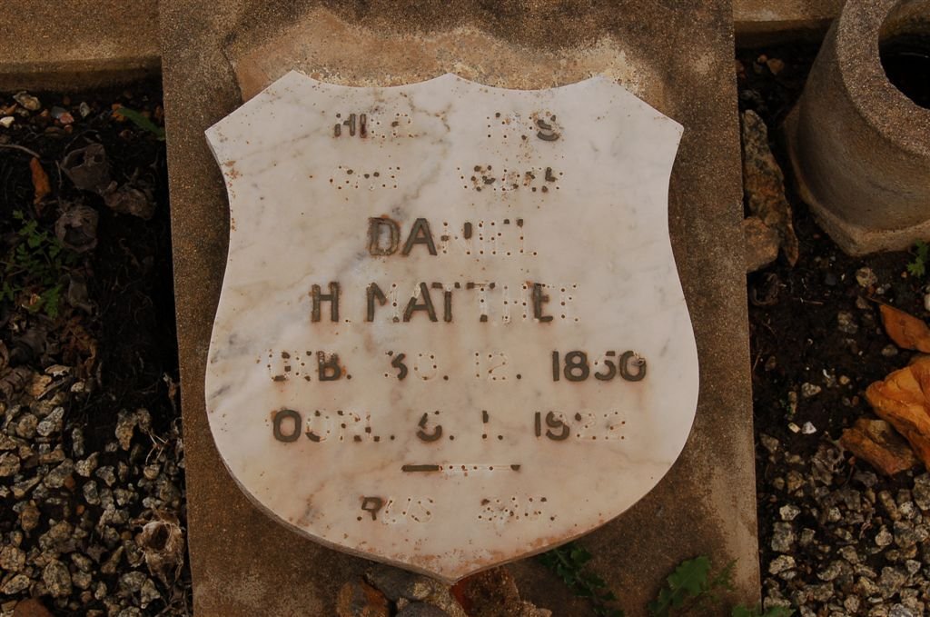 MATTHEE Daniel H. 18?0-19??
