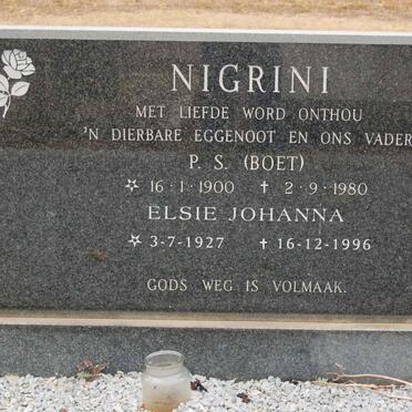 NIGRINI P.S. 190-1980 &amp; Elsie Johanna 1927-1996
