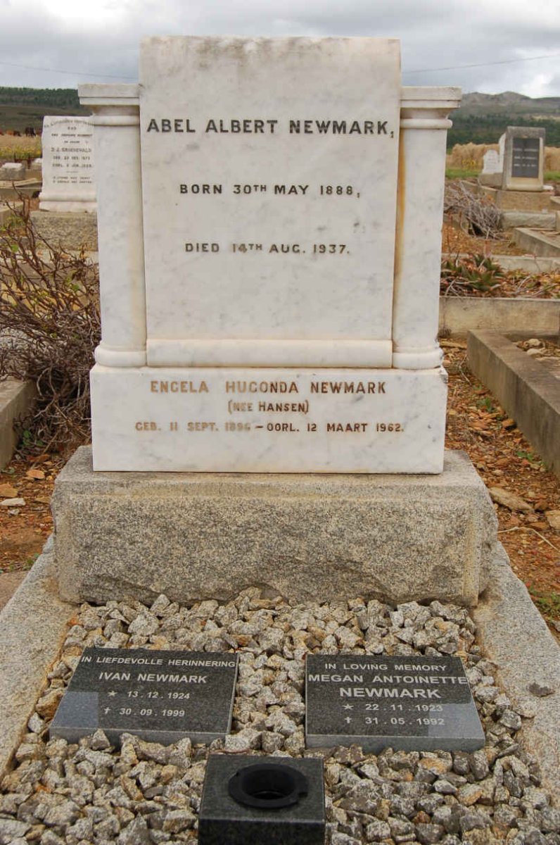 NEWMARK Abel Albert 1888-1937 &amp; Engela Hugonda HANSEN 18??-1962