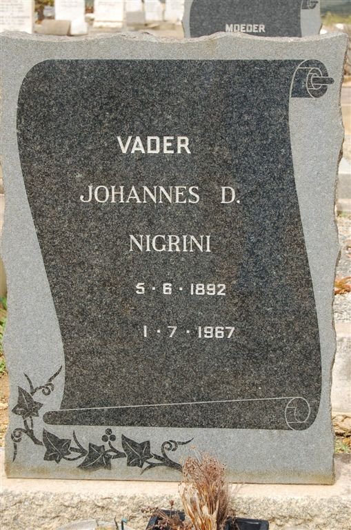 NIGRINI Johannes D. 1892-1967