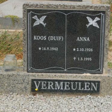 VERMEULEN Koos 1942- &amp; Anna 1926-1995