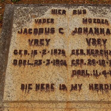 VREY Jacobus C. 1876-1951 &amp; Johanna L. KERSHNER 1881-1957