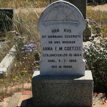 COETZEE Anna F.M. nee DREYER 1884-1960