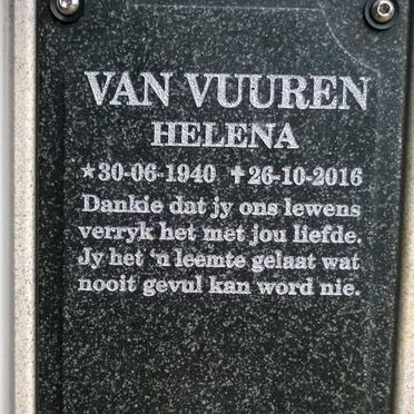 VUUREN Helena, van 1940-2016