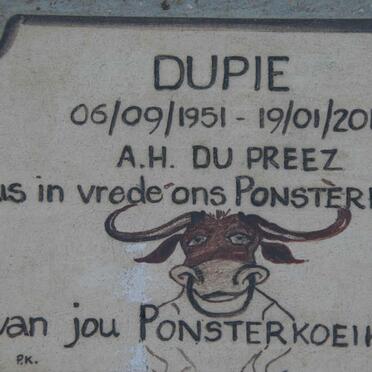 PREEZ A.H., du 1951-2014