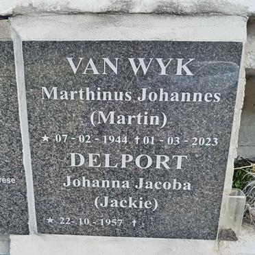 WYK Marthinus Johannes, van 1944-2023 :: DELPORT Johanna Jacoba 1957-