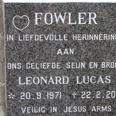 FOWLER Leonard Lucas 1971-2010