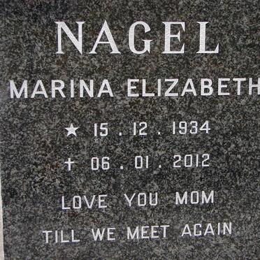 NAGEL Marina Elizabeth 1934-2012