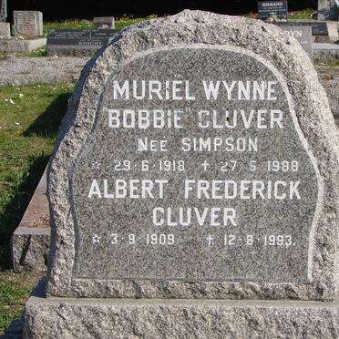 CLUVER Albert Frederick 1909-1993 &amp; Muriël Wynne SIMPSON 1918-1988