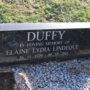 DUFFY Elaine Lydia nee LINDEQUE 1929-2001