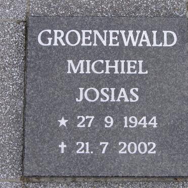 GROENEWALD Michiel Josias 1944-2002