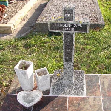 LANGENHOVEN Hennie 1926-1998