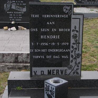 MERWE Hendrie, v.d. 1956-1979