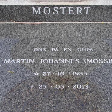 MOSTERT Martin Johannes 1933-2013